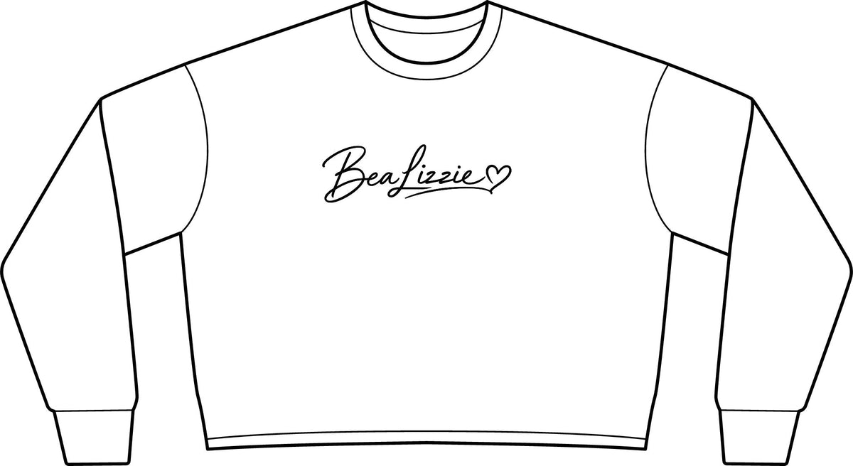 BeaLizzie Heart Crop Sweatshirt  Women's Lightweight Crewneck