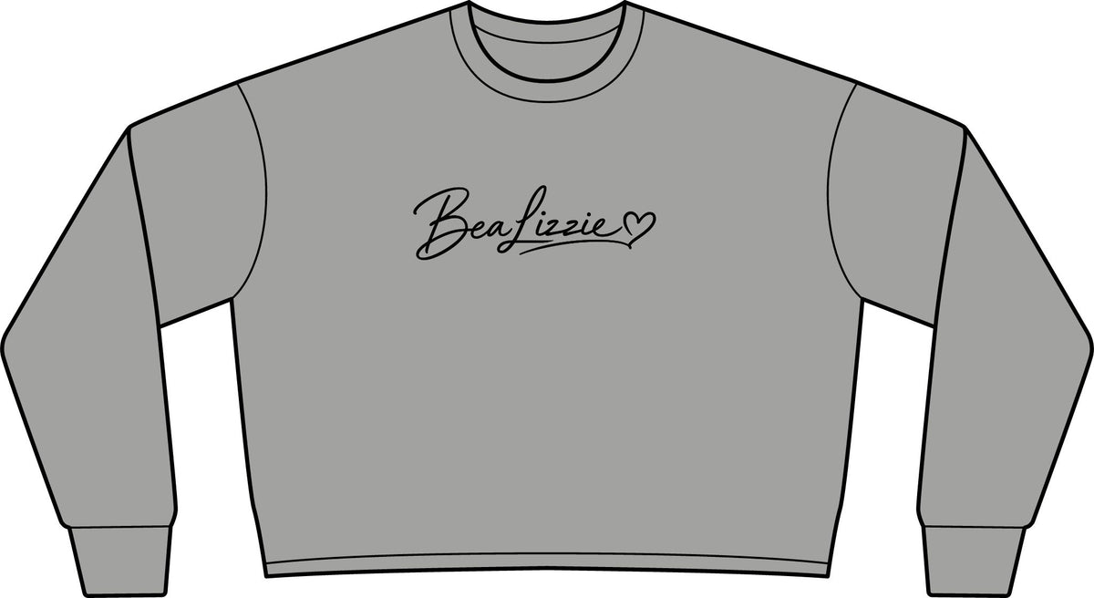 BeaLizzie Heart Crop Sweatshirt  Women's Lightweight Crewneck