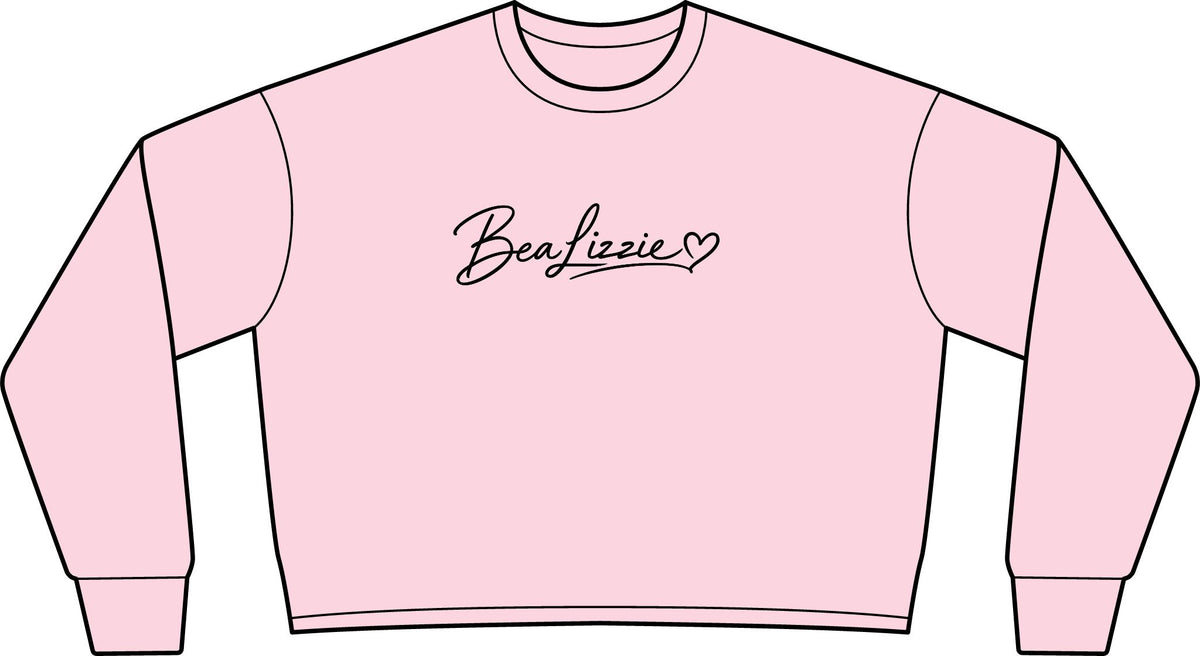 BeaLizzie Heart Crop Sweatshirt  Women's Lightweight Crewneck