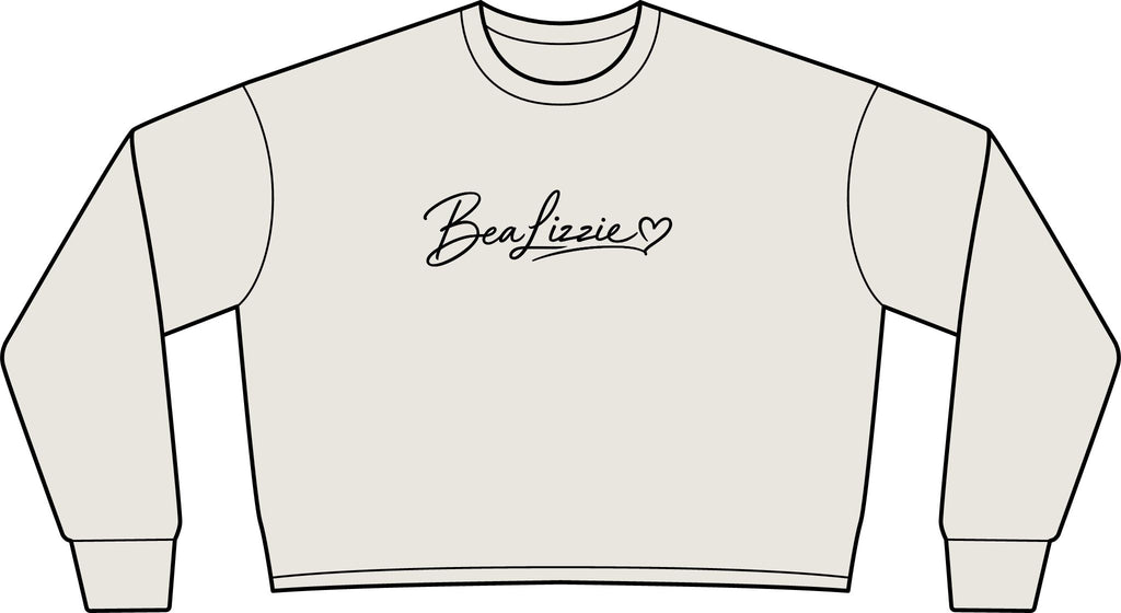 BeaLizzie Heart Crop Sweatshirt  Women's Lightweight Crewneck