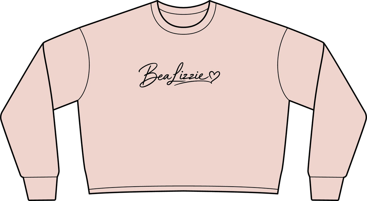 BeaLizzie Heart Crop Sweatshirt  Women's Lightweight Crewneck