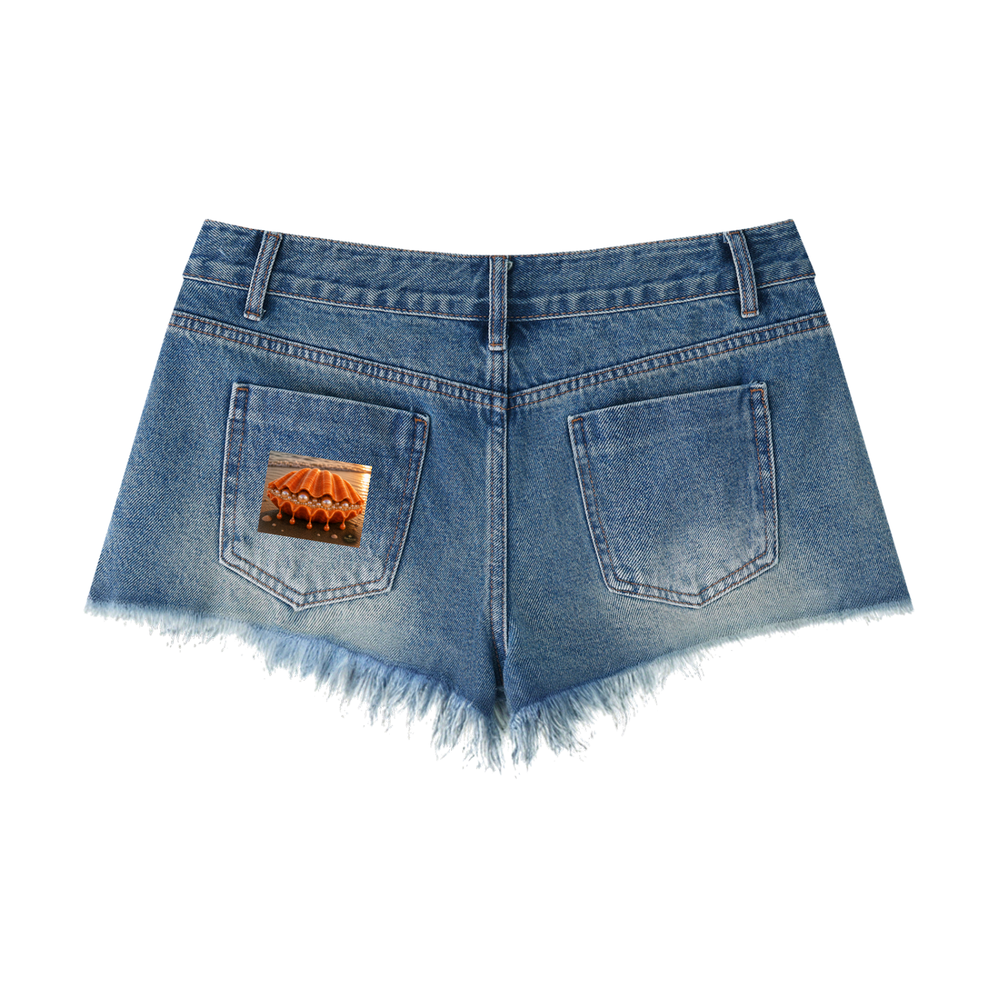 Women's Vintage Wash Raw Hem Denim Shorts