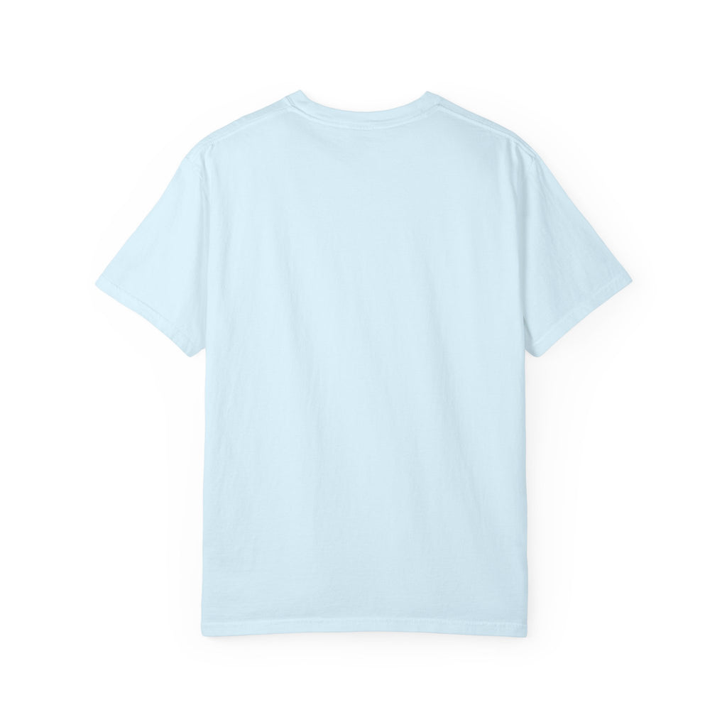 Minimalist "Breathe" Script T-Shirt — Small Center Dot Design