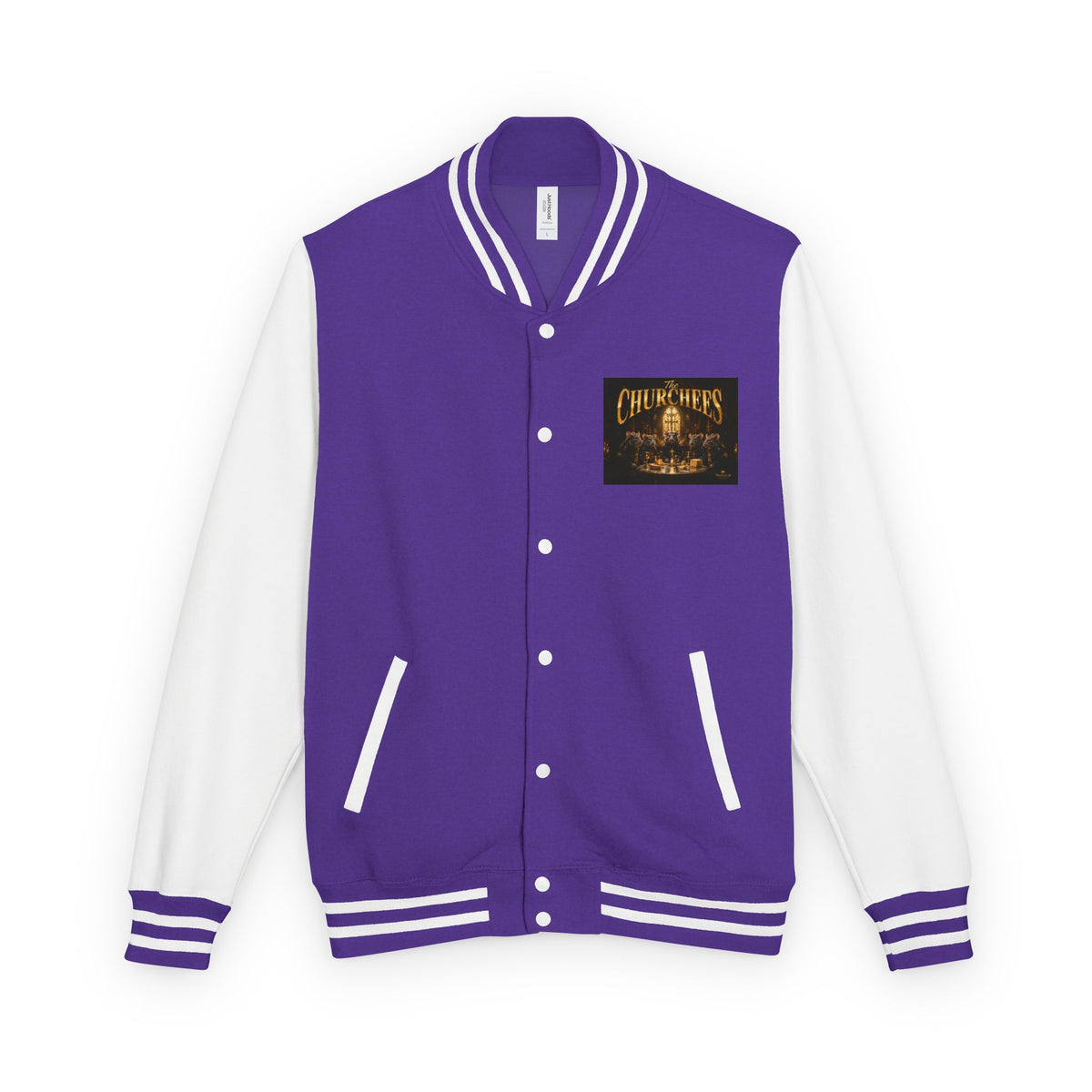 Letterman Jacket — 'The Churchees' Vintage Band Logo Varsity Jacket