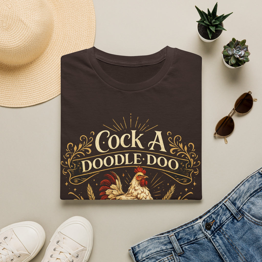Cock A Doodle Doo T-Shirt — Funny Rooster Farmyard Graphic Tee