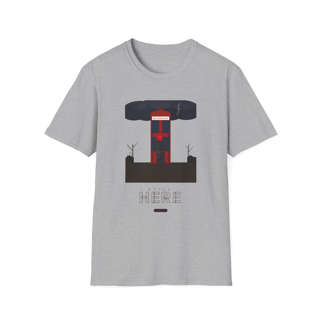Vintage British Phone Booth T-Shirt — 'Telephone' Graphic Tee