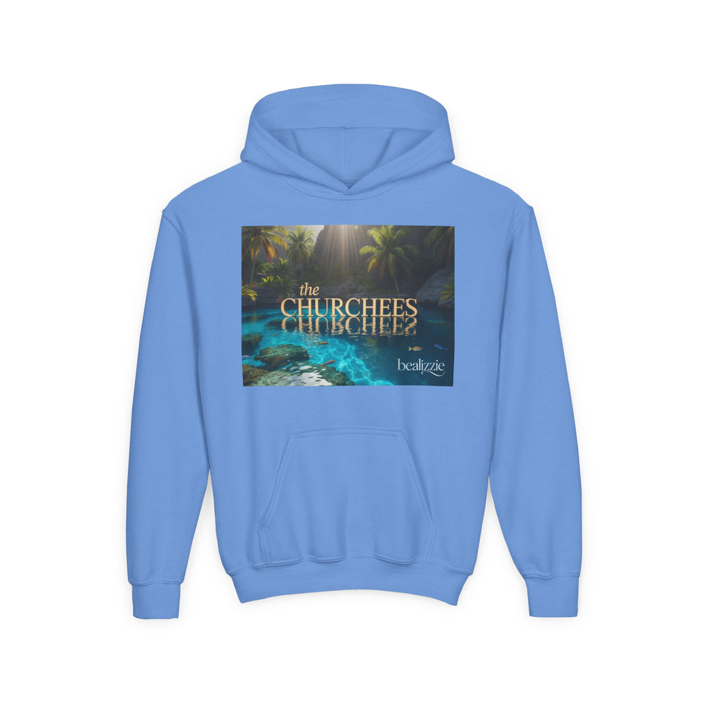Sweat à capuche enfant – Sweat-shirt à motif piscine tropicale « The CHURCHEES »