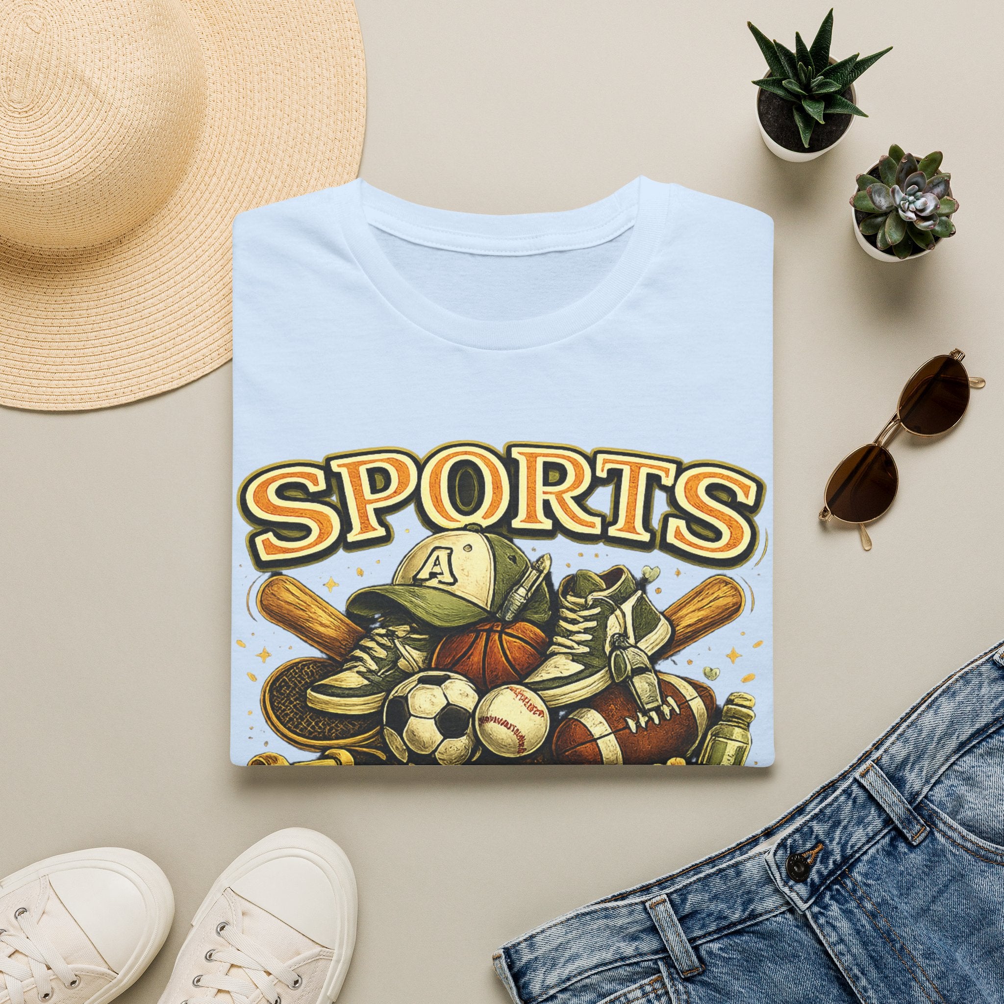 T-Shirt — "Sports Auntie" Vintage Multi-Sport Graphic Tee