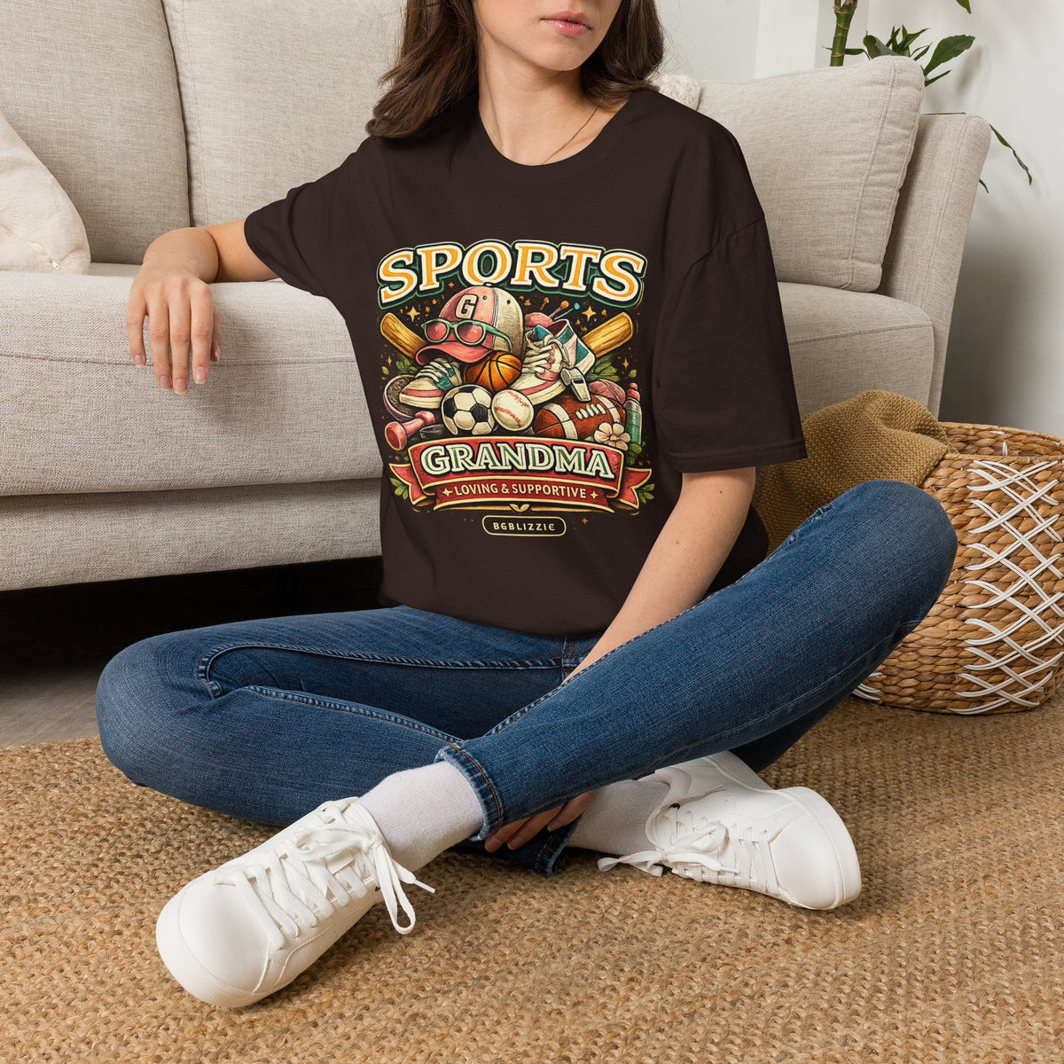 Sports Grandma T‑Shirt — Vintage Baseball & Multi‑Sport Mom Fan Tee