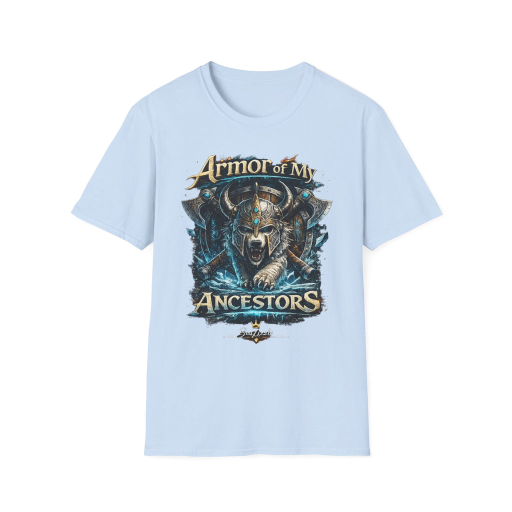 Armor of My Ancestors T-Shirt — Viking Warrior Shield Graphic Tee