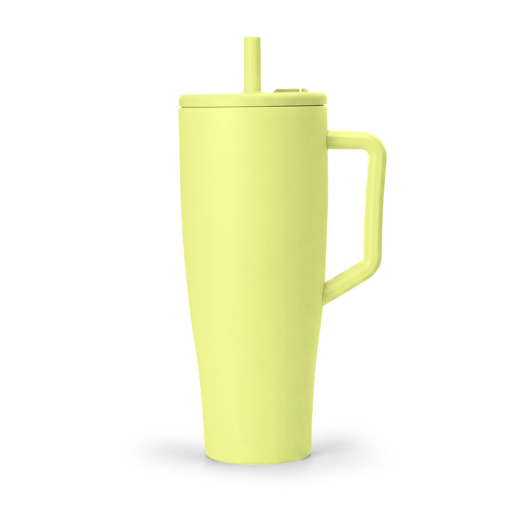 40oz Insulated Tumbler with Handle — Minimal Engraved Floral