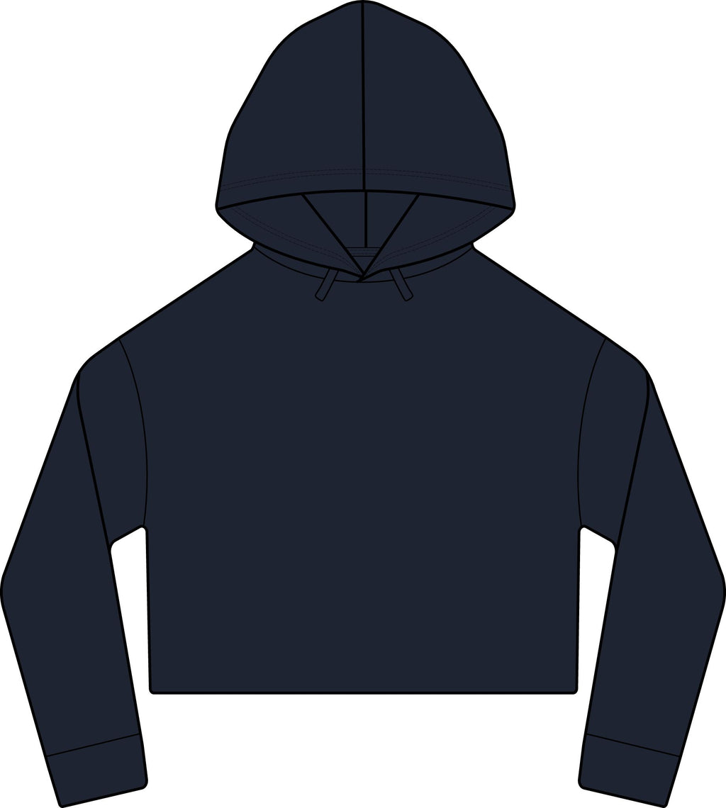 Cropped Hoodie  "BeaLizzie"  Logo Raw-Edge Sueded Crop Hoodie