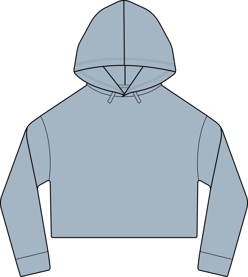 Cropped Hoodie  "BeaLizzie"  Logo Raw-Edge Sueded Crop Hoodie