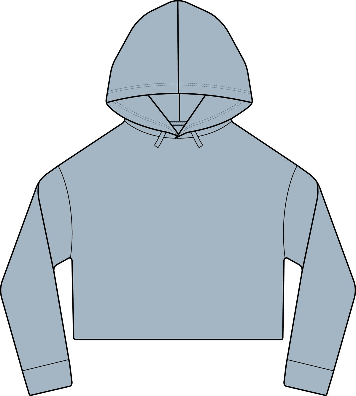 Cropped Hoodie  "BeaLizzie"  Logo Raw-Edge Sueded Crop Hoodie