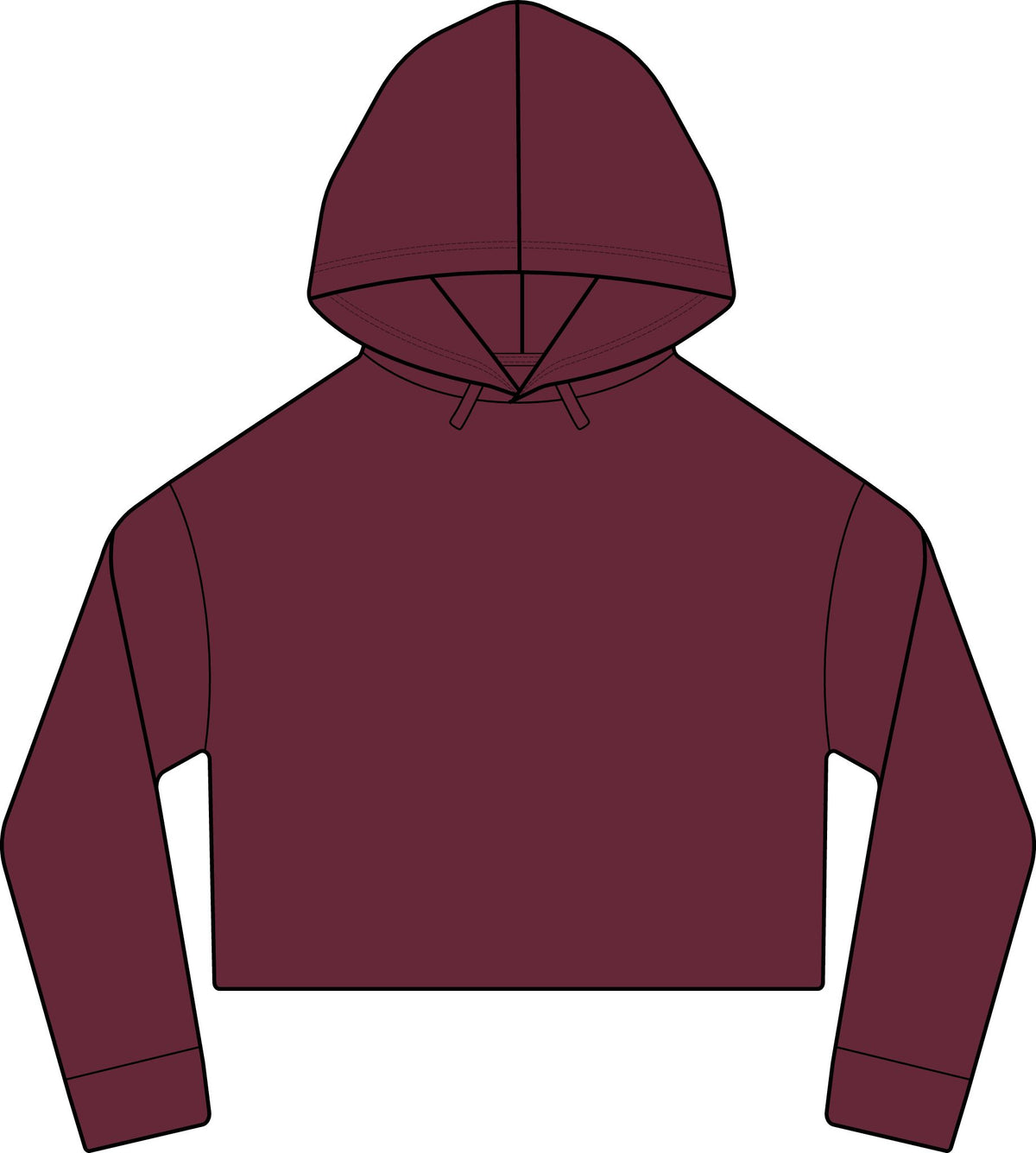 Cropped Hoodie  "BeaLizzie"  Logo Raw-Edge Sueded Crop Hoodie