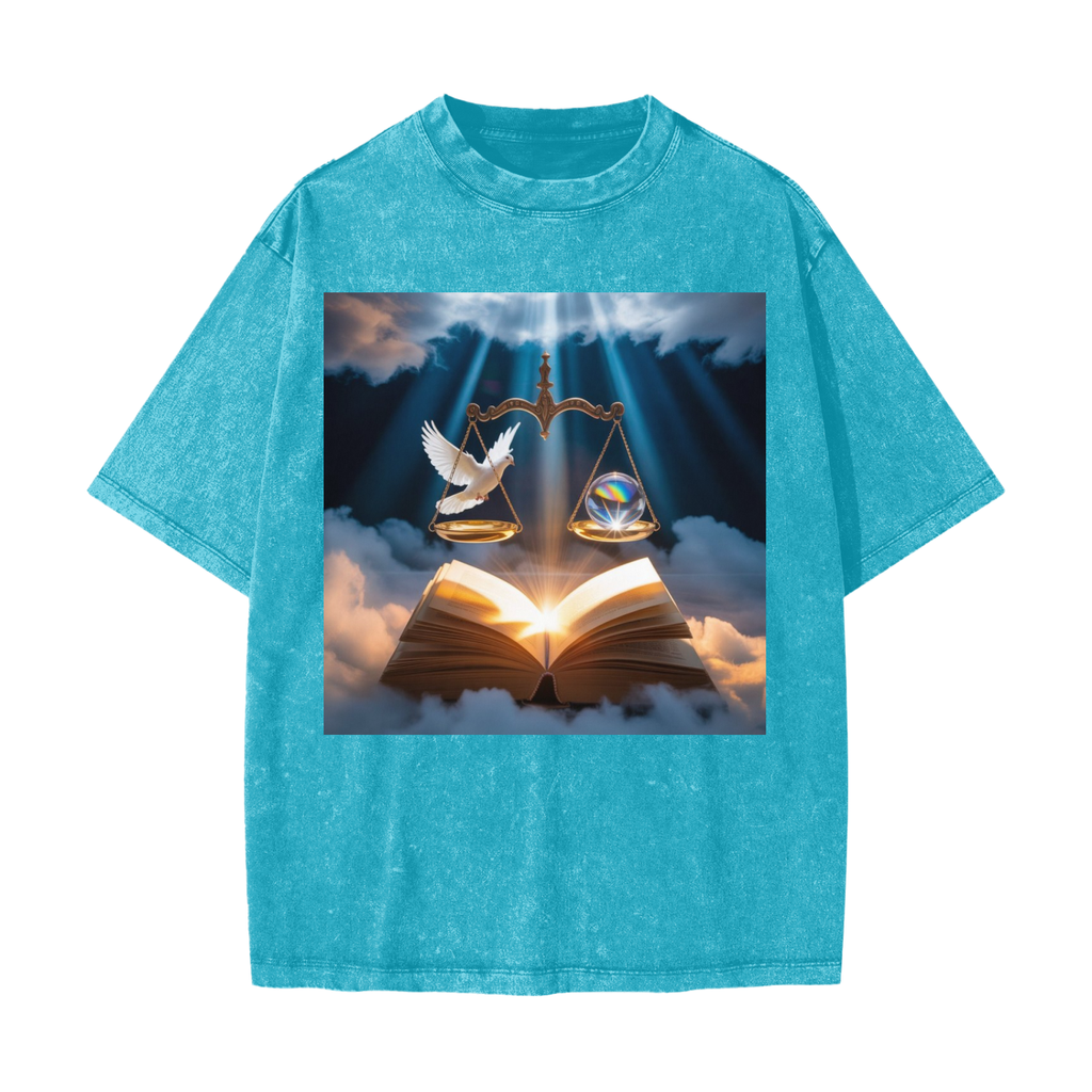 T-shirt lourd délavé par la neige