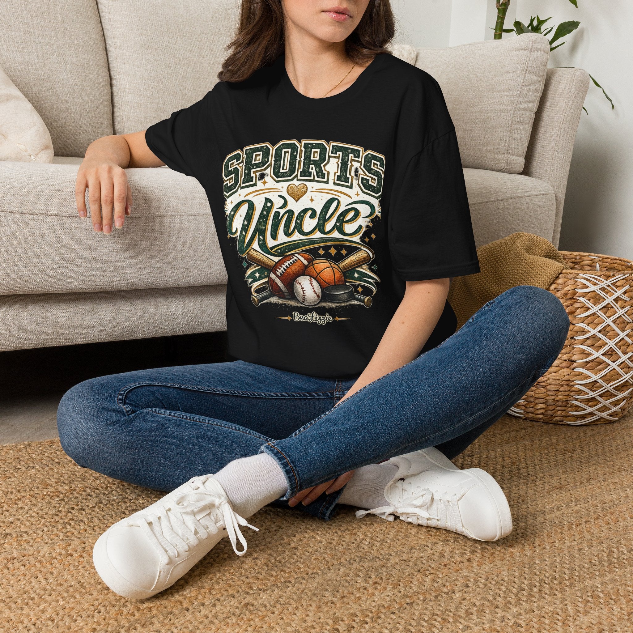Sports Uncle T-Shirt — Vintage Athletic Design (Baseball, Football, Basketball)