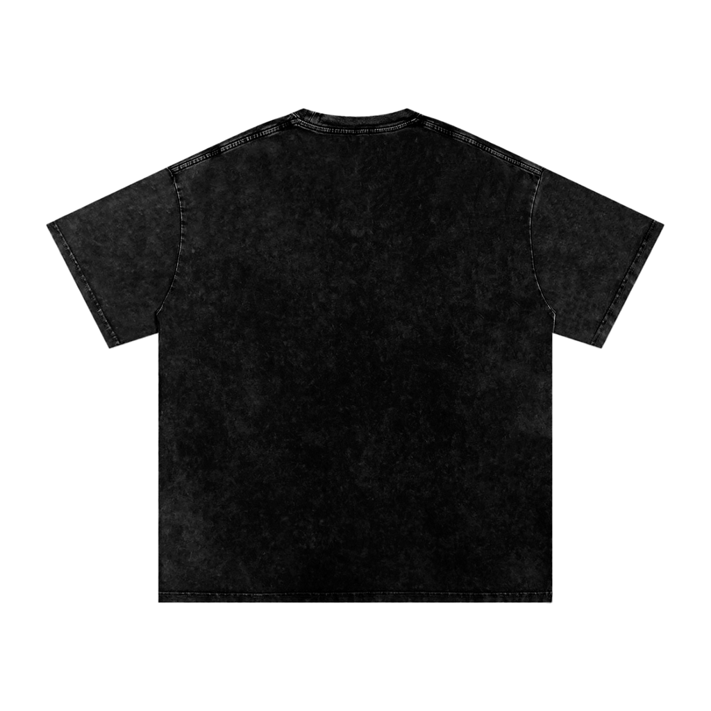 T-shirt oversize en coton délavé à la neige