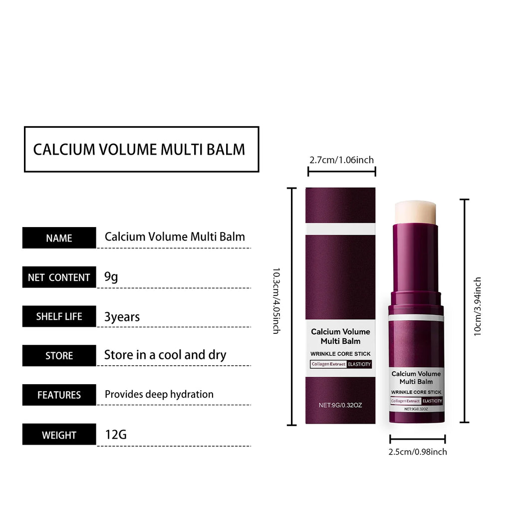 Calcium Volume Multi Balm Stick Collagen Hydrating Anti Aging Firming Brightening Fade Fine Lines Nourishing Facial Skin Care