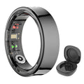 Smart Ring Waterproof 5ATM Health Fitness Rings Heart Rate Blood Oxygen Sleep Monitoring with Charging Case for IOS Android