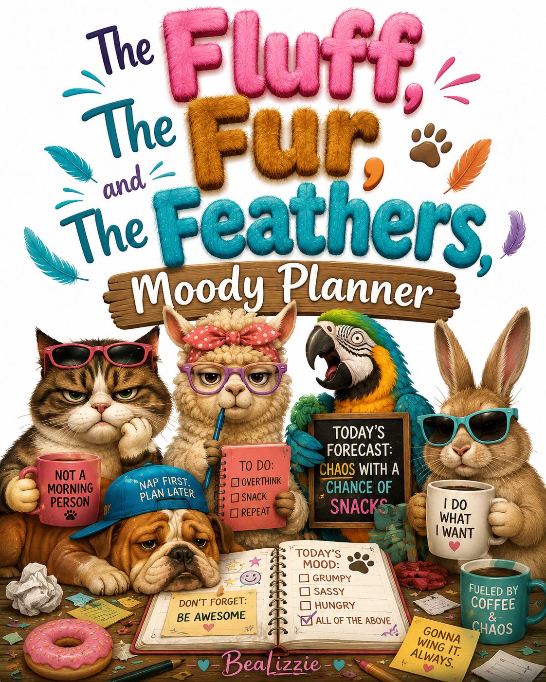 Digital The Fluff, The Fur and The Feathers Moody Planner 2026