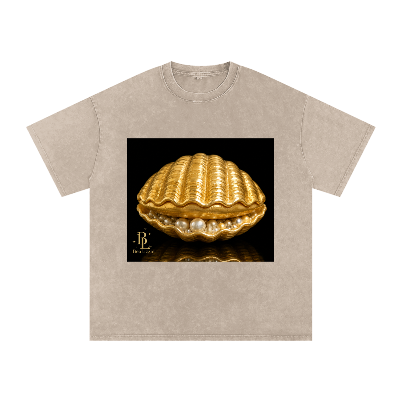 Snow Washed Oversized Cotton T-Shirt