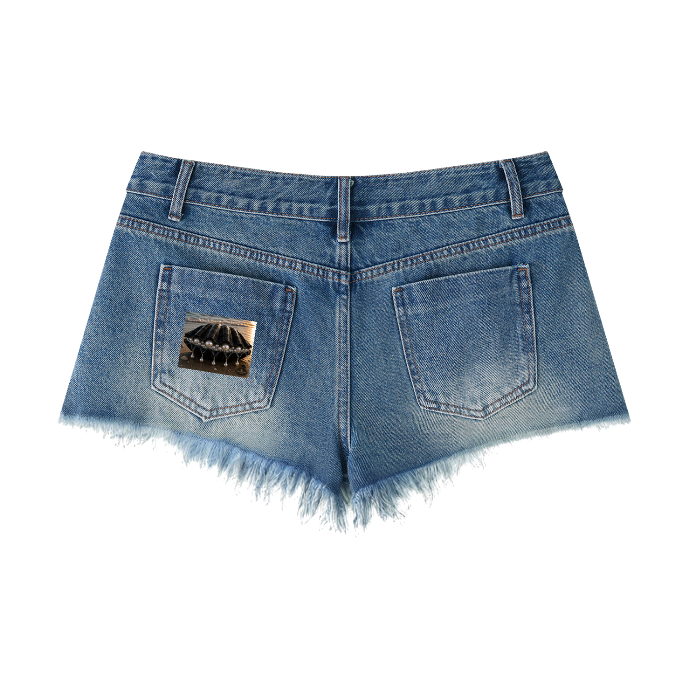Women's Vintage Wash Raw Hem Denim Shorts
