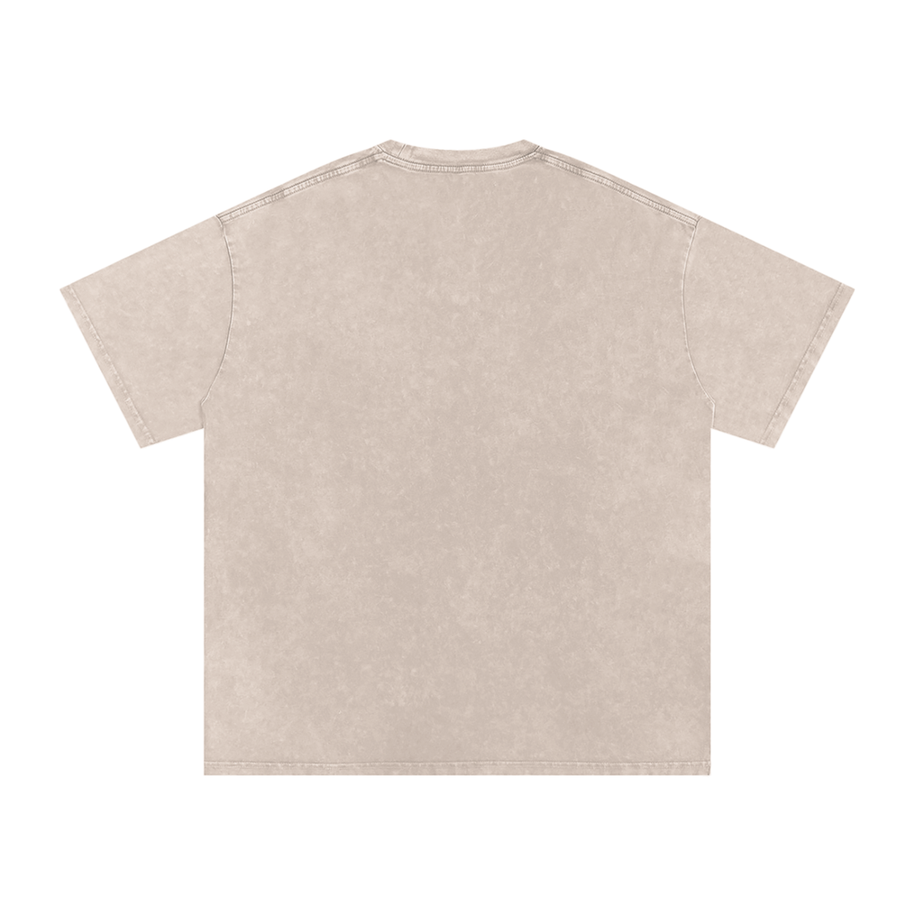 T-shirt oversize en coton délavé à la neige