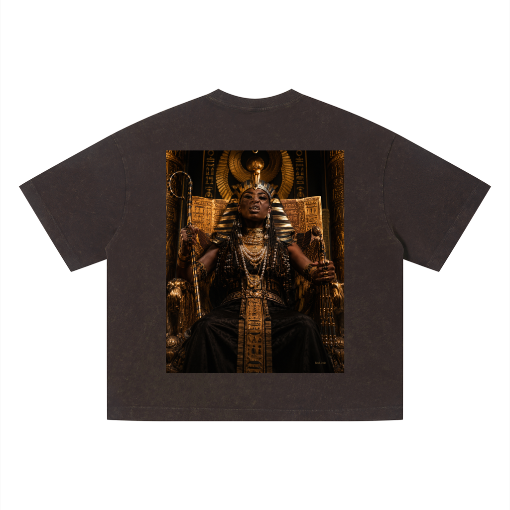 T-shirt unisexe ample délavé vintage