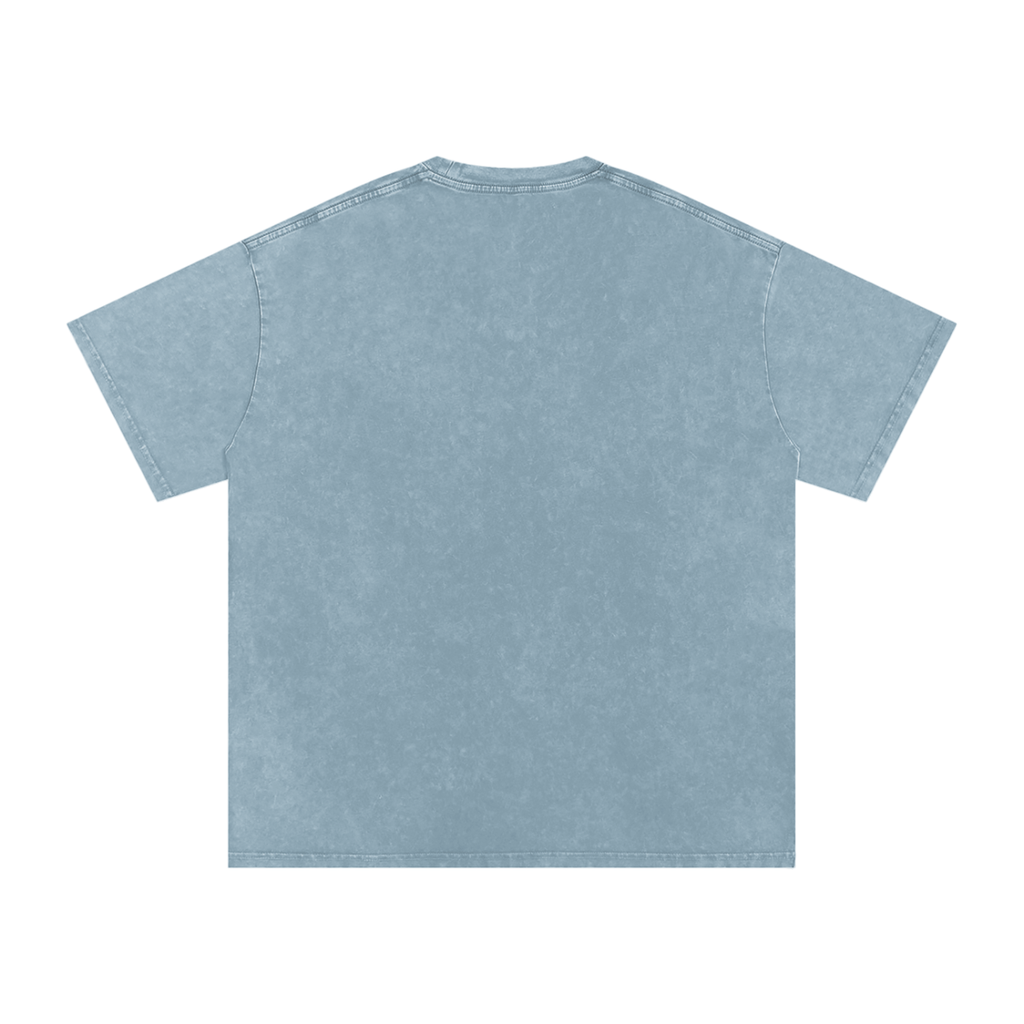 T-shirt oversize en coton délavé à la neige