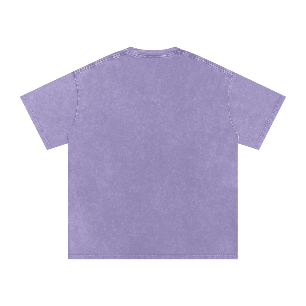 T-shirt oversize en coton délavé à la neige
