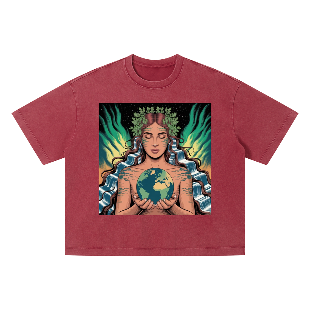Unisex Vintage Wash Boxy T-Shirt