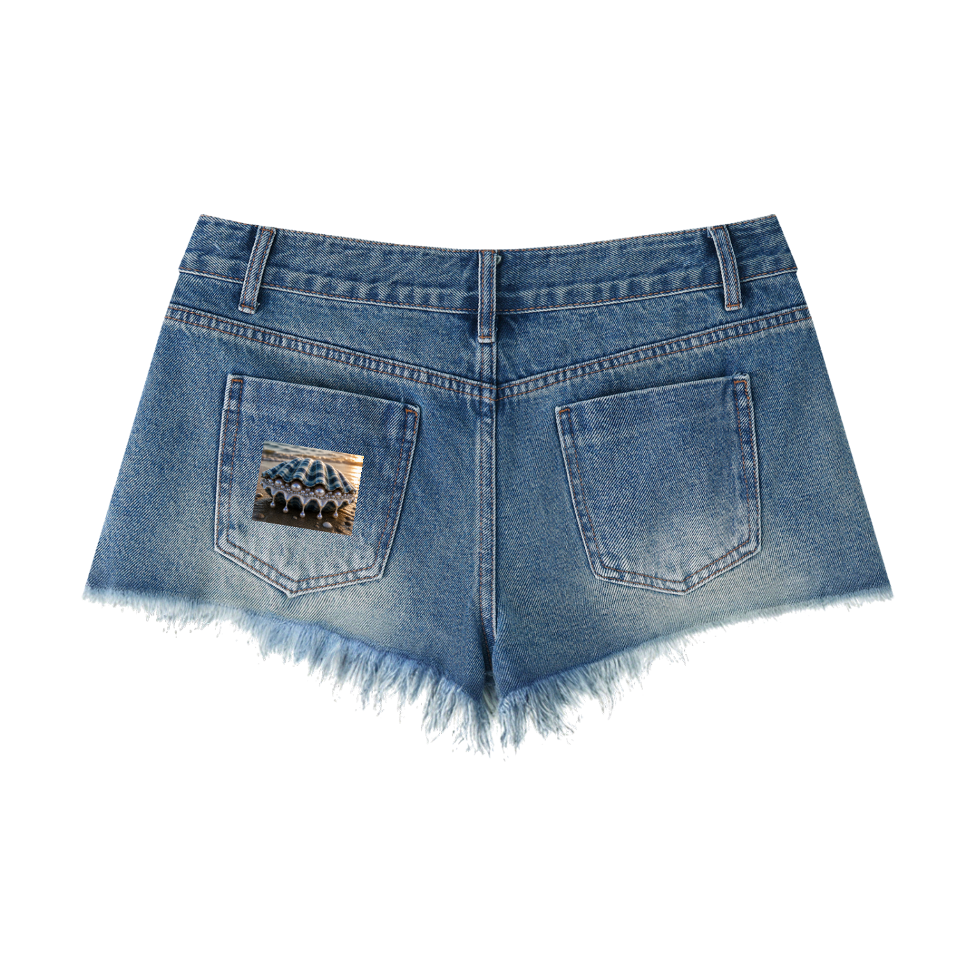 Women's Vintage Wash Raw Hem Denim Shorts
