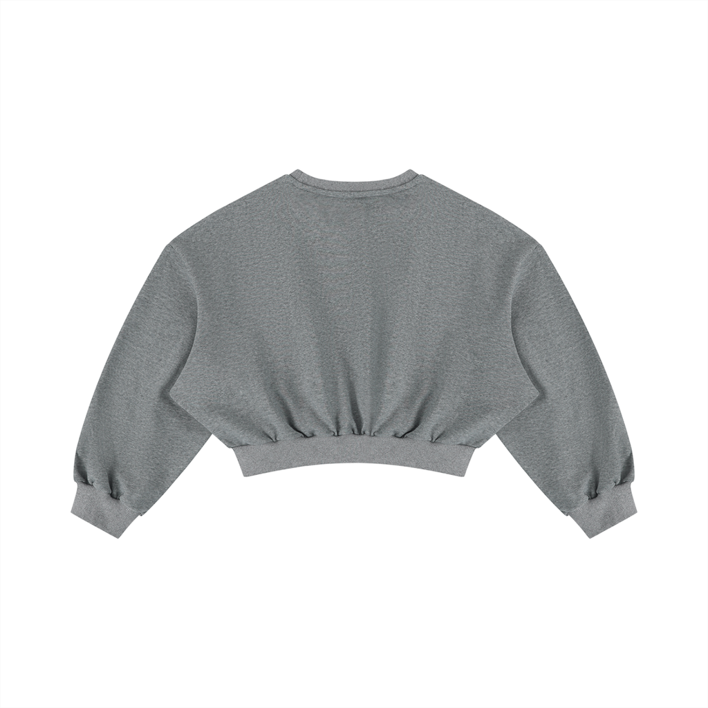 Sweat-shirt court col rond ample femme