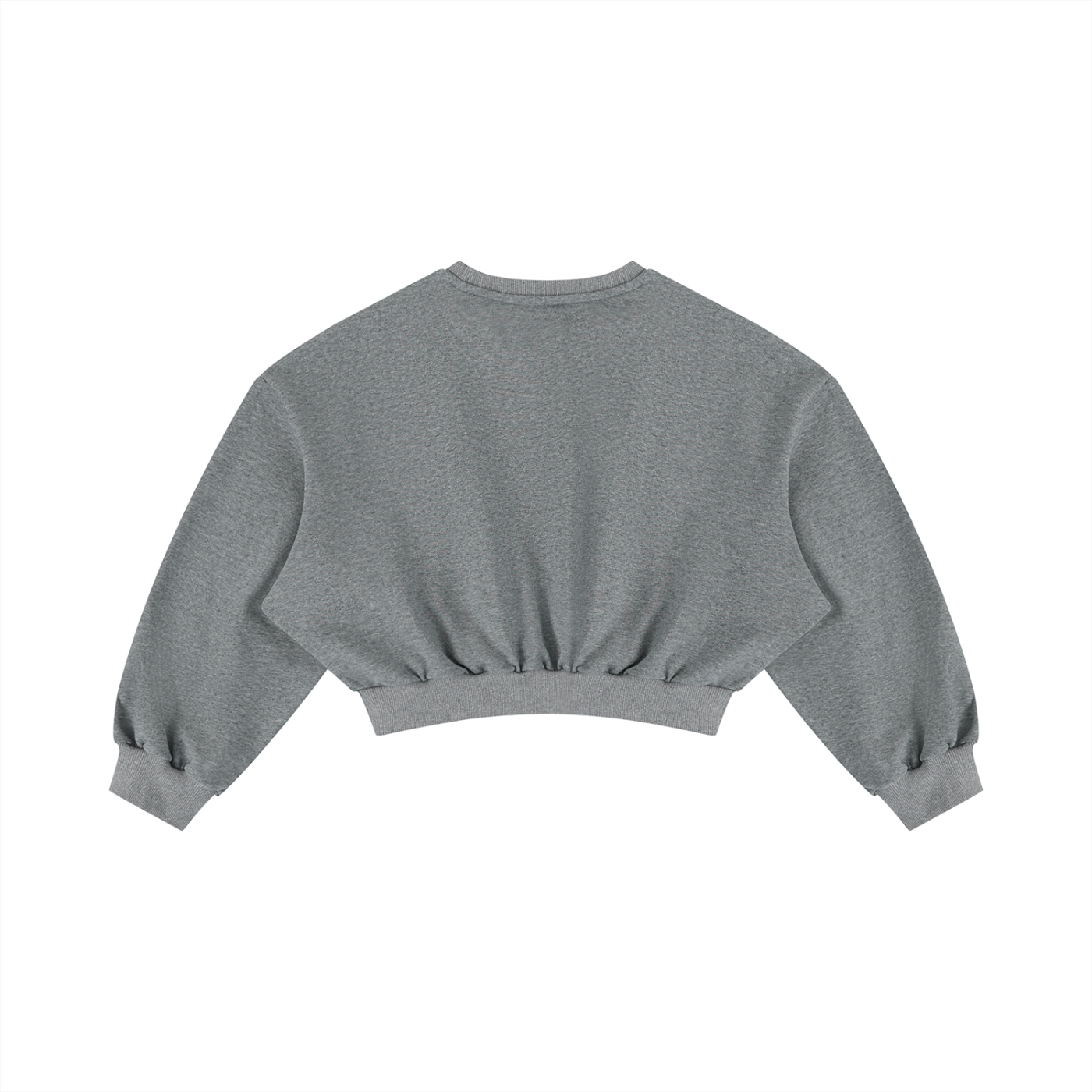 Sweat-shirt court col rond ample femme