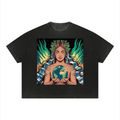 Unisex Vintage Wash Sunfade Boxy Waffle T-Shirt