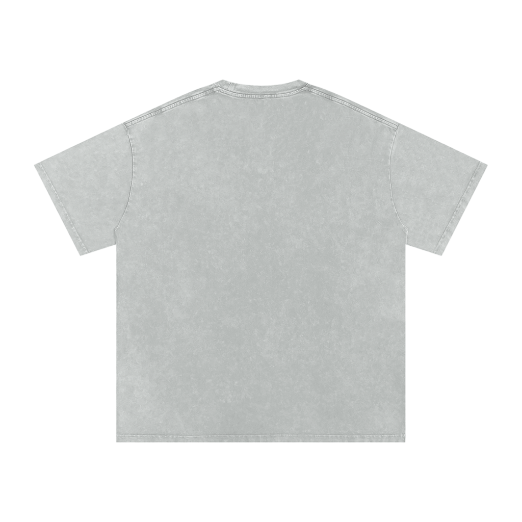 T-shirt oversize en coton délavé à la neige