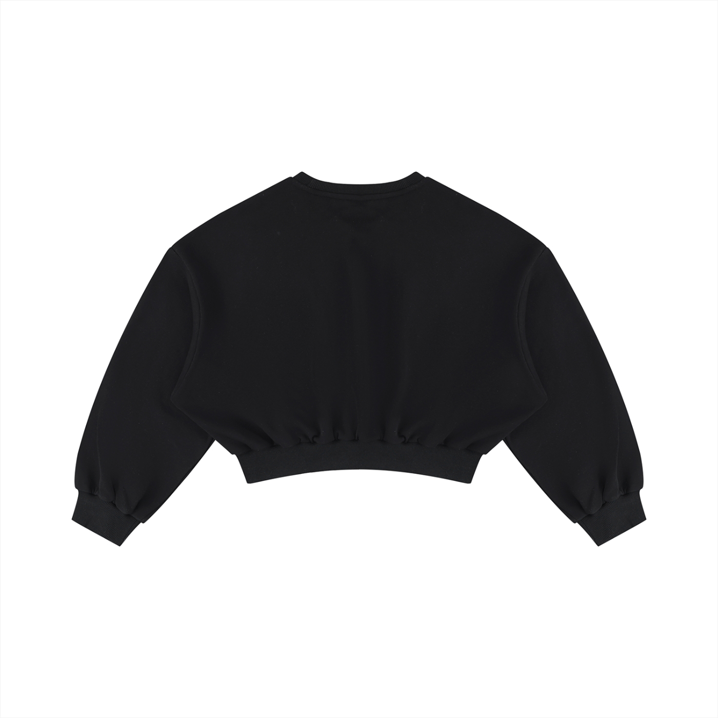Sweat-shirt court col rond ample femme