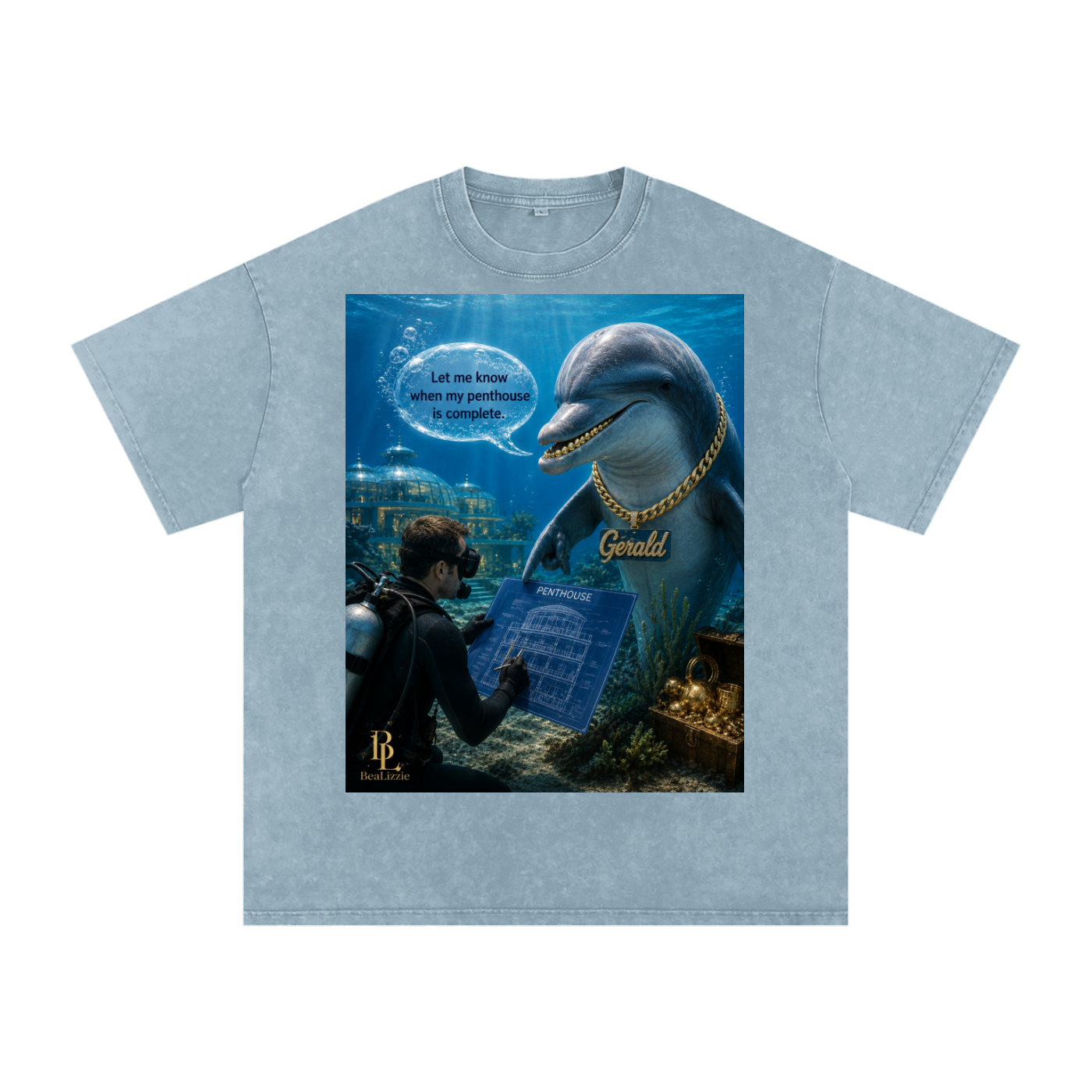 Snow Washed Oversized Cotton T-Shirt
