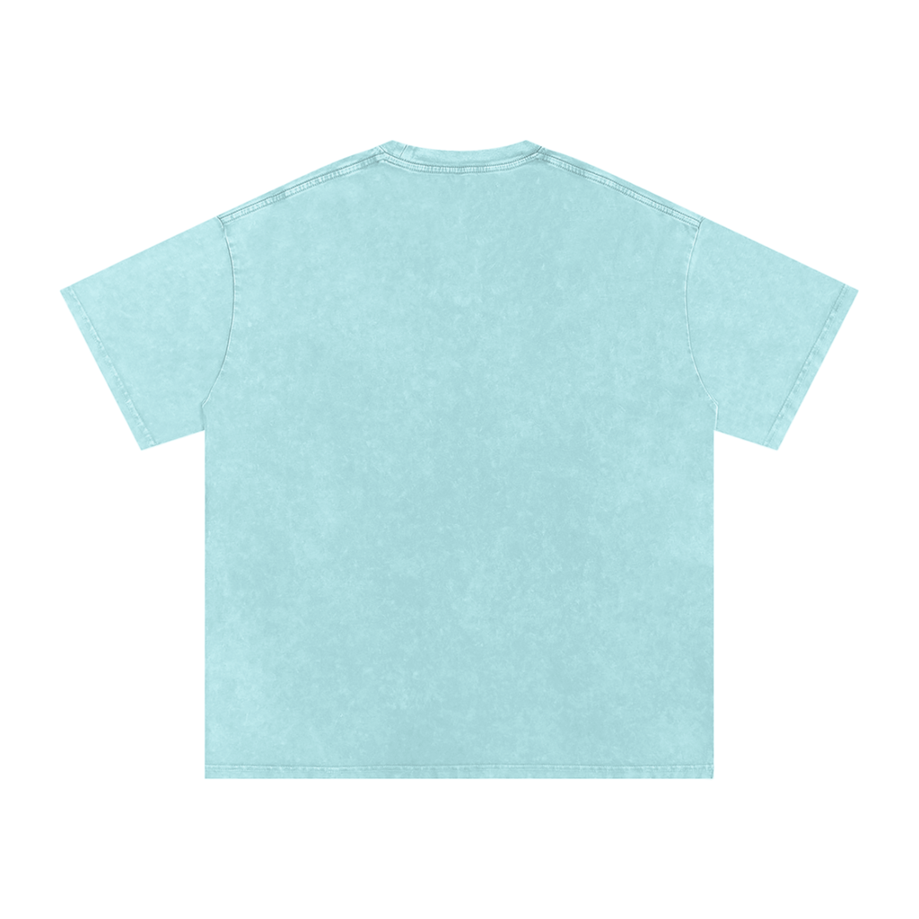 T-shirt oversize en coton délavé à la neige