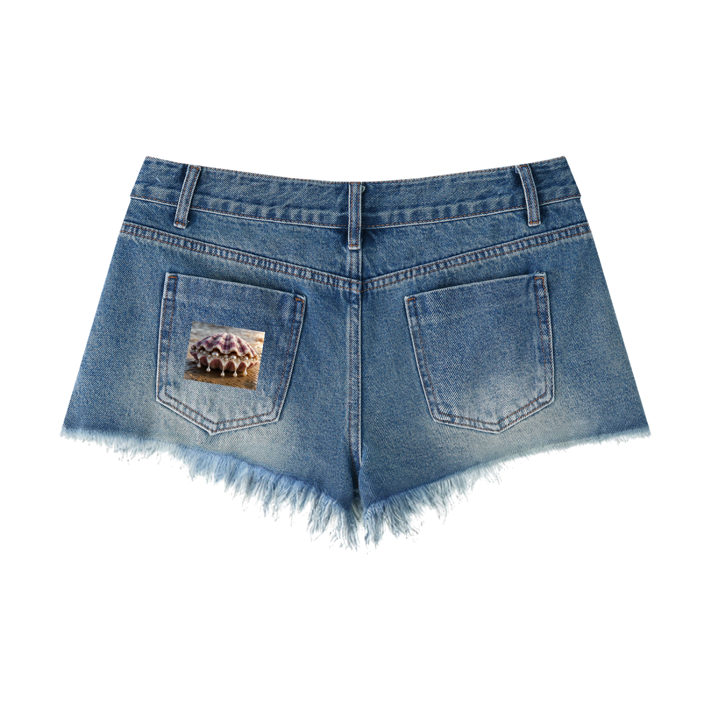 Women's Vintage Wash Raw Hem Denim Shorts
