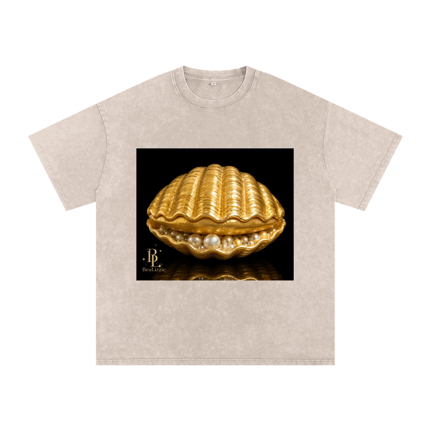 Snow Washed Oversized Cotton T-Shirt