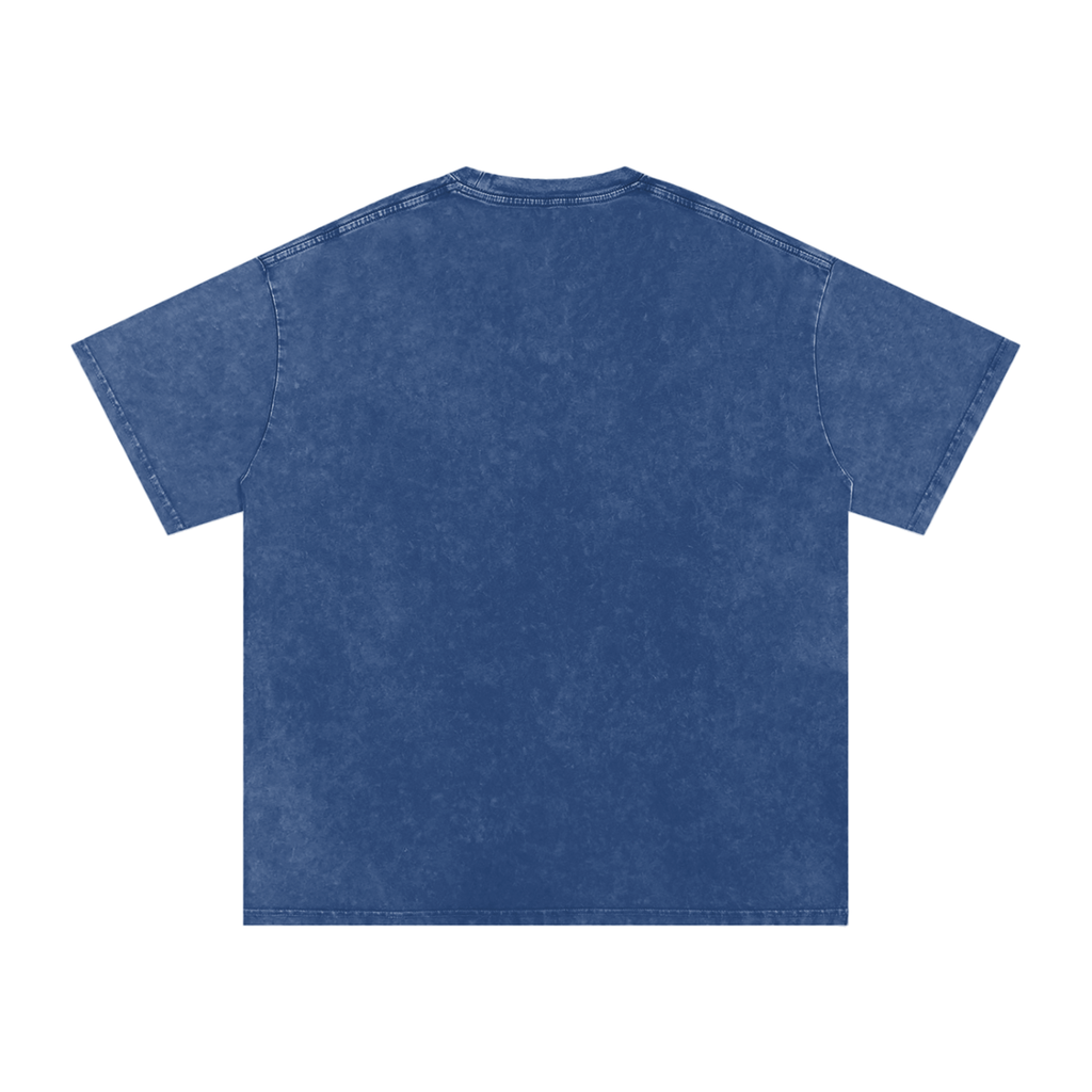 T-shirt oversize en coton délavé à la neige