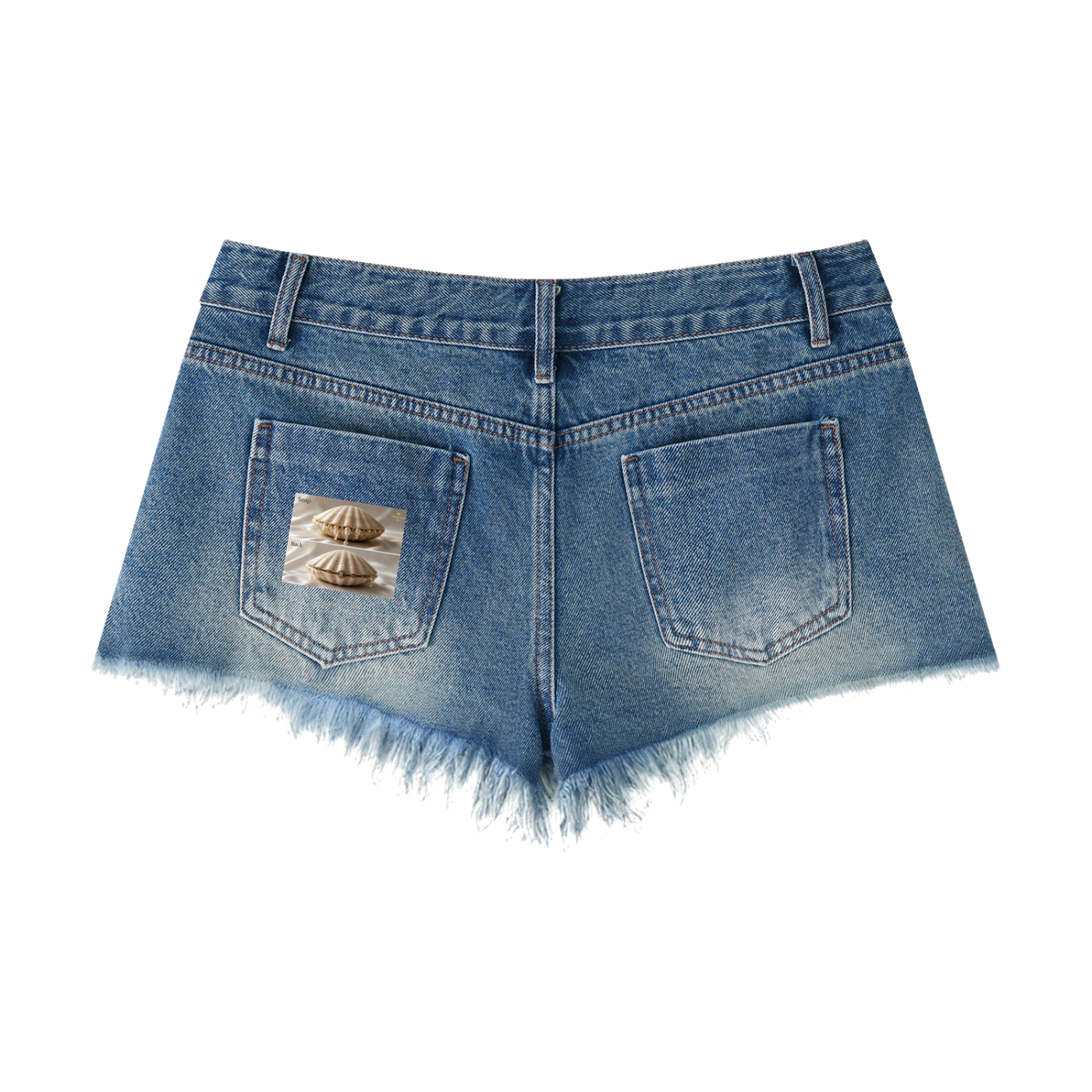 Women's Vintage Wash Raw Hem Denim Shorts