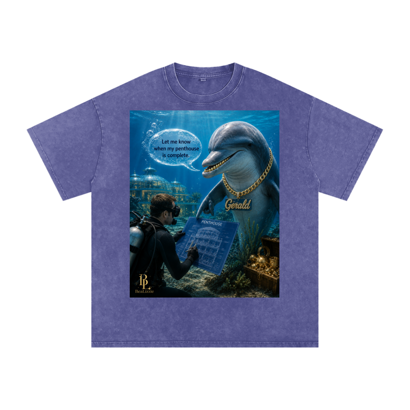 Snow Washed Oversized Cotton T-Shirt