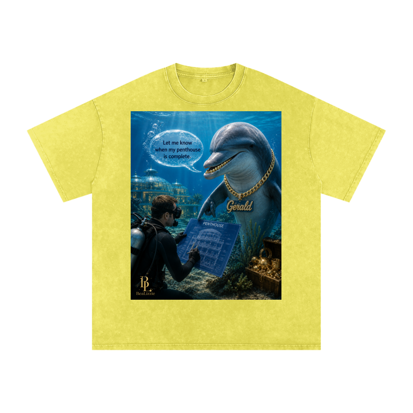 Snow Washed Oversized Cotton T-Shirt