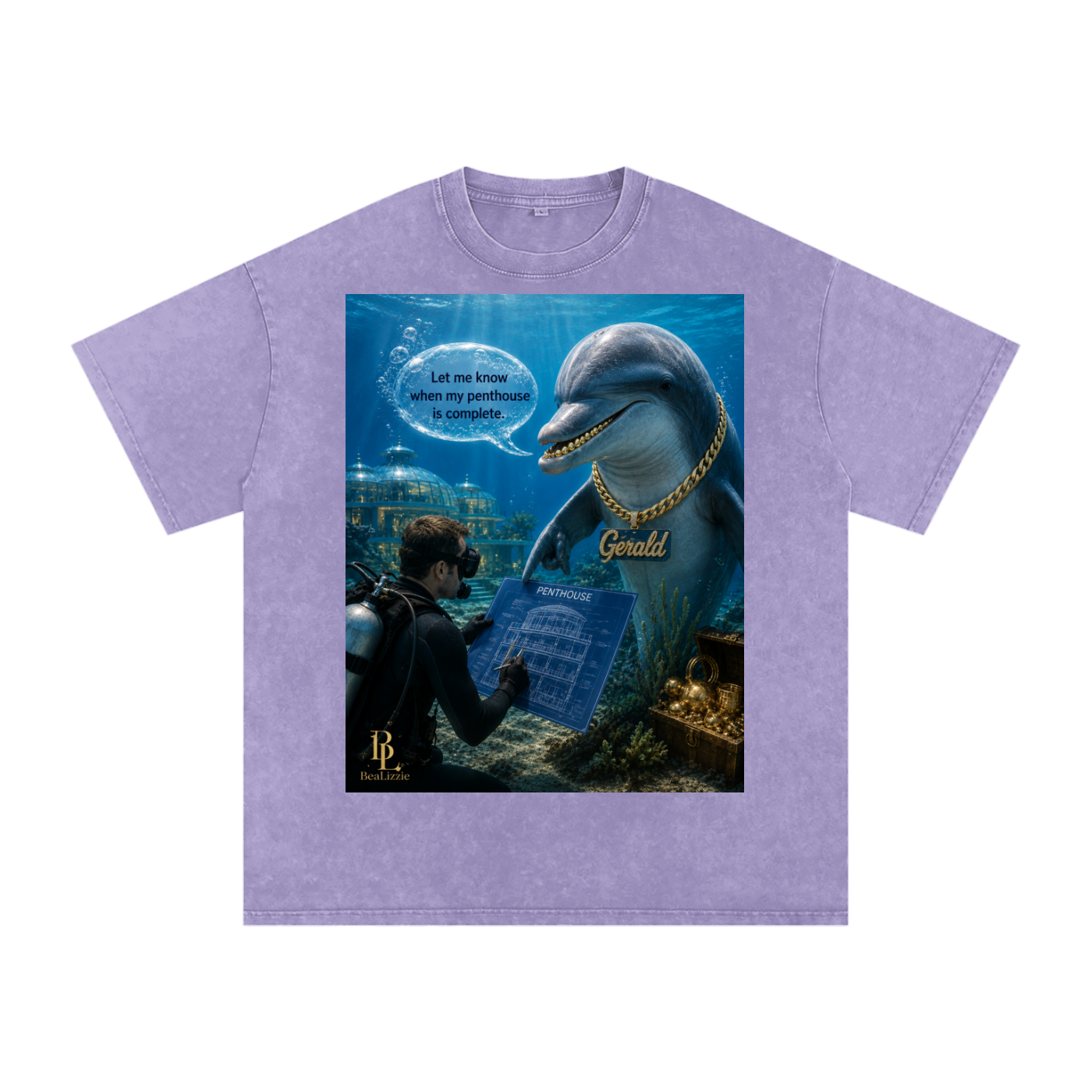 Snow Washed Oversized Cotton T-Shirt