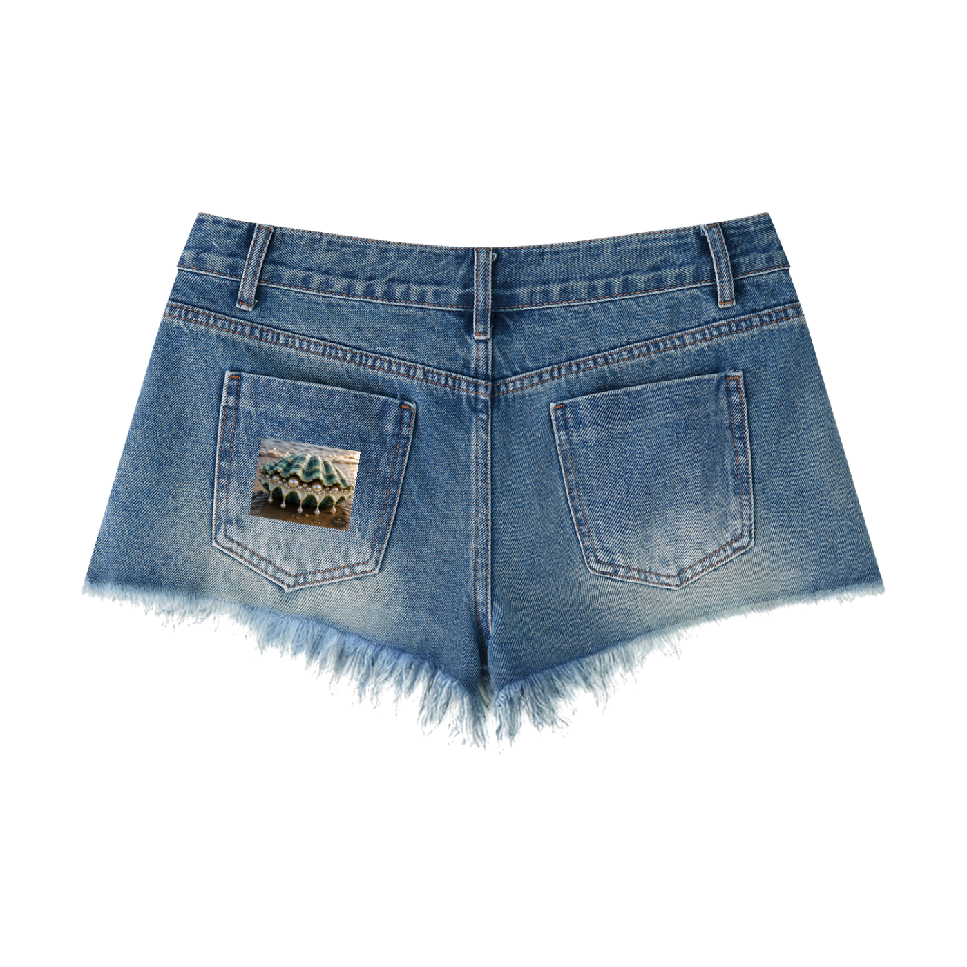 Women's Vintage Wash Raw Hem Denim Shorts