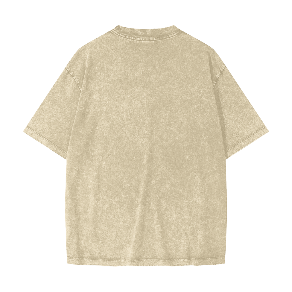 T-shirt lourd délavé par la neige