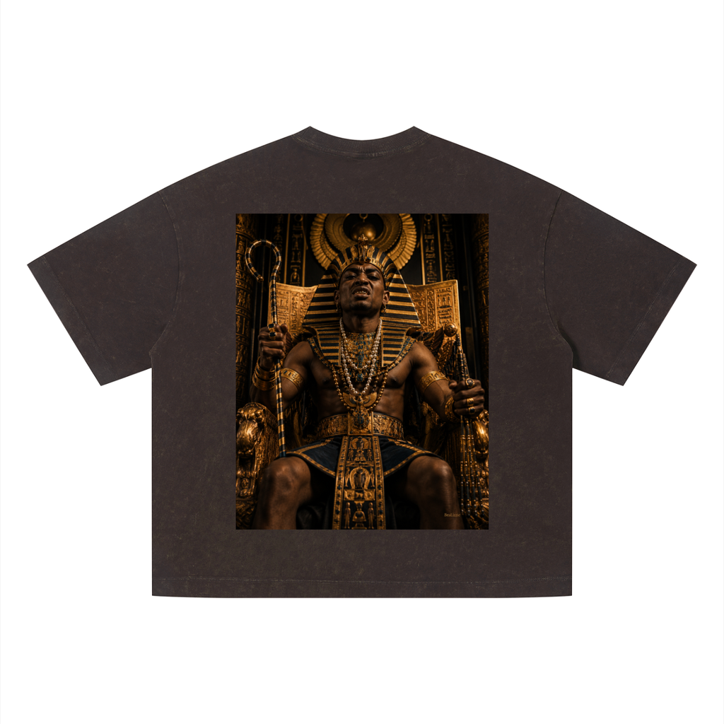 T-shirt unisexe ample délavé vintage